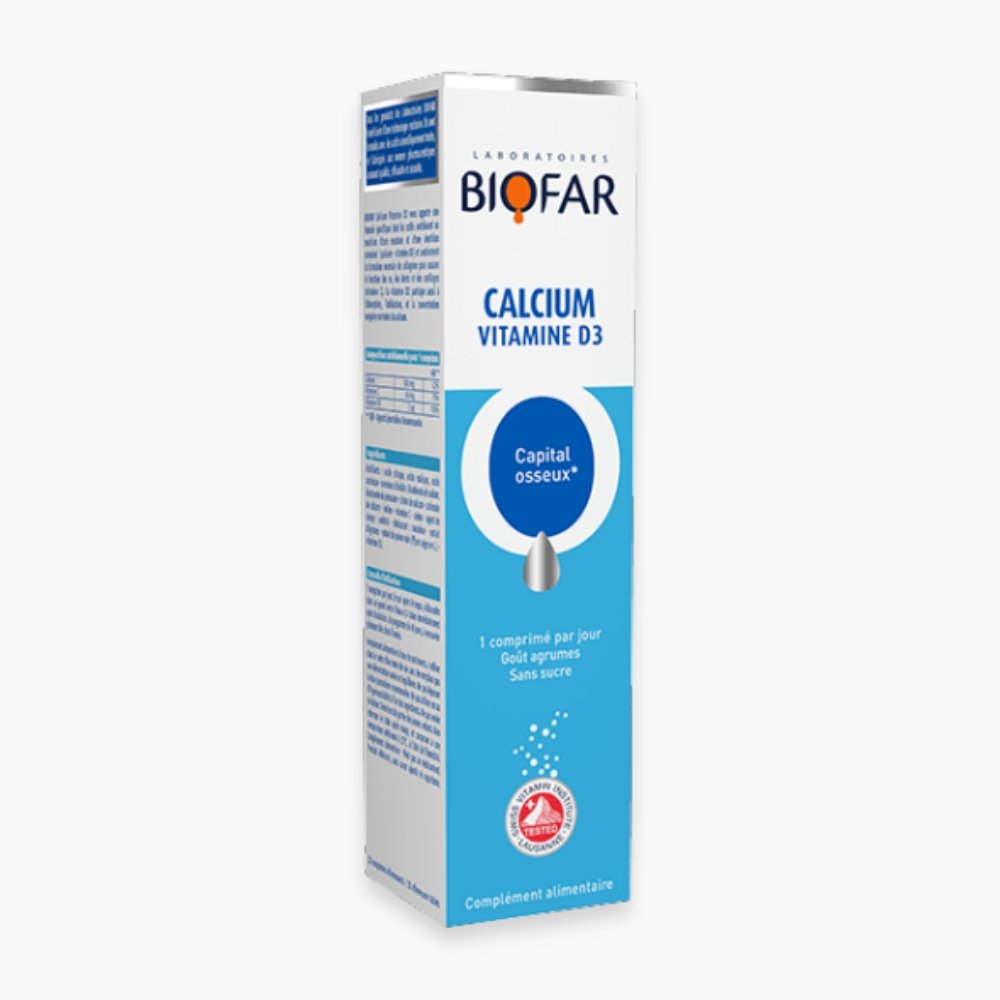 biofar-calcium-vitamine-d3-capital-osseux-effervescents-20-comprimes.jpg BIOFAR – Calcium Vitamine D3 Capital Osseux Effervescents – 20 Comprimes – Image 1