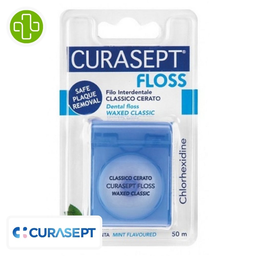 curasept-fil-dentaire-a-la-cire-de-menthe-50ml.jpg CURASEPT – Fil Dentaire a la Cire de Menthe – 50ml – Image 1
