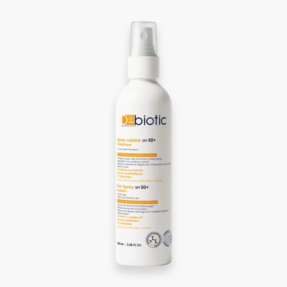 d-biotic-spray-solaire-pediatrique-spf50-100ml.jpg D-BIOTIC – Spray Solaire Pediatrique SPF50+ – 100ml - الصورة 1