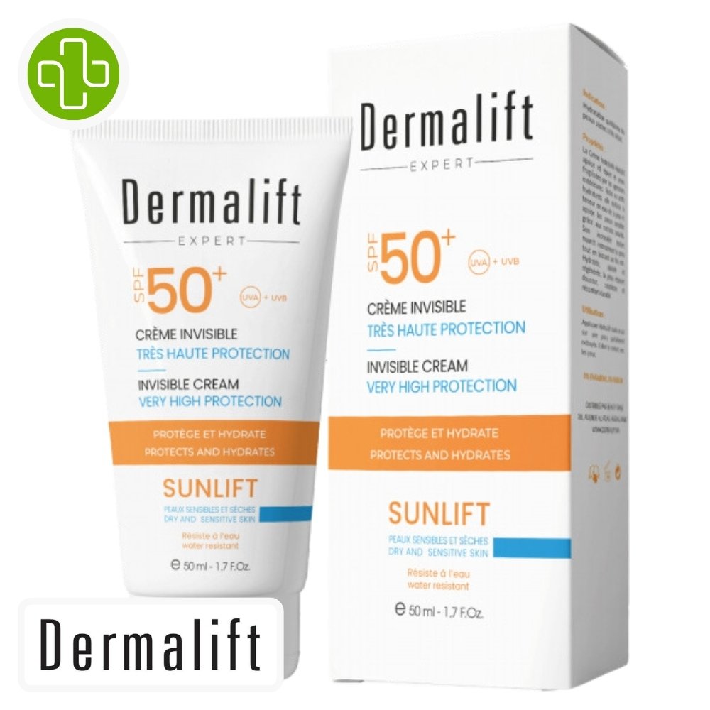 dermalift-sunlift-creme-invisible-spf50-50ml.jpg DERMALIFT – Sunlift Creme Invisible SPF50+ – 50ml - الصورة 1