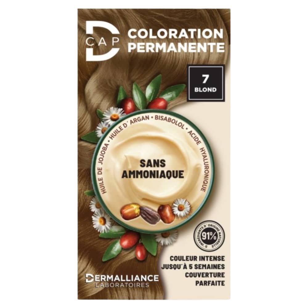 dermalliance-d-cap-coloration-cheveux-permanente-n-7-blond.jpg DERMALLIANCE – D-Cap Coloration Cheveux Permanente – N°7 Blond - الصورة 1