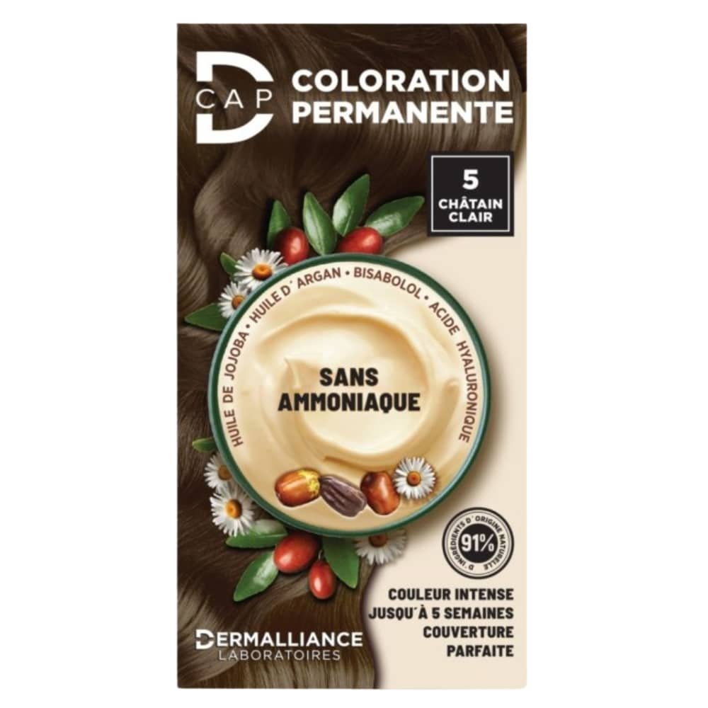dermalliance-d-cap-coloration-cheveux-permanente-n5-chatain-clair.jpg DERMALLIANCE – D-Cap Coloration Cheveux Permanente – N°5 Chatain Clair - الصورة 1