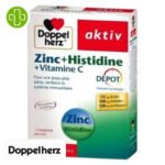 DOPPEL HERZ – Aktiv Zinc, Histidine, Vitamine C Depot Peau Saine et Systeme Immunitaire – 30 Comprimes