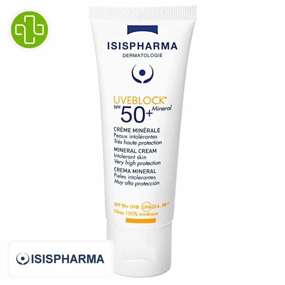 isispharma-uveblock-creme-minerale-spf50-40ml.jpg ISISPHARMA – Uveblock Creme Minerale SPF50+ – 40ml - الصورة 1