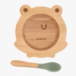MINILAND – Bol et Cuillere en Bois Grenouille – 1u