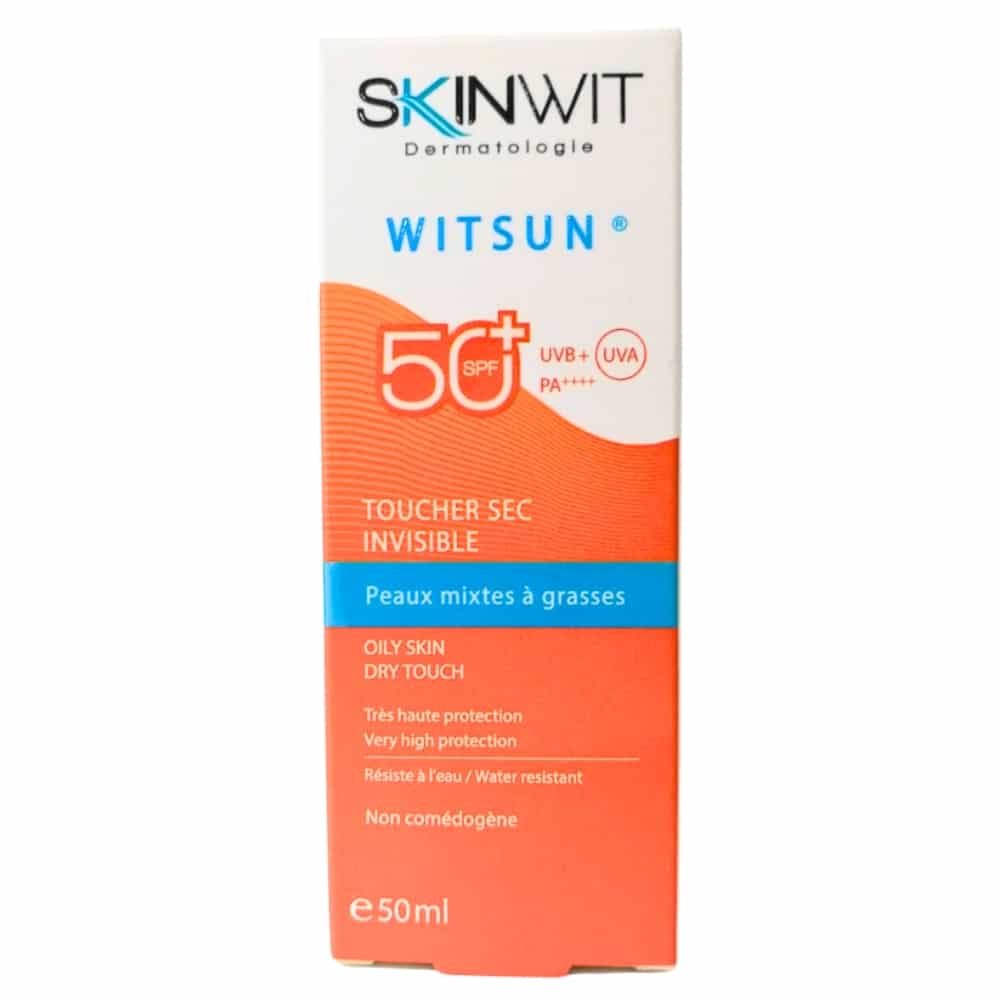 skinwit-witsun-ecran-solaire-invisible-toucher-sec-spf50-50ml.jpg SKINWIT – Witsun Ecran Solaire Invisible Toucher Sec SPF50+ – 50ml - الصورة 1