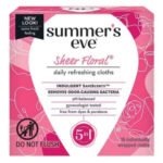 SUMMER’S – Eve Sheer Floral Lingettes Nettoyantes Florales 5en1 – 16u
